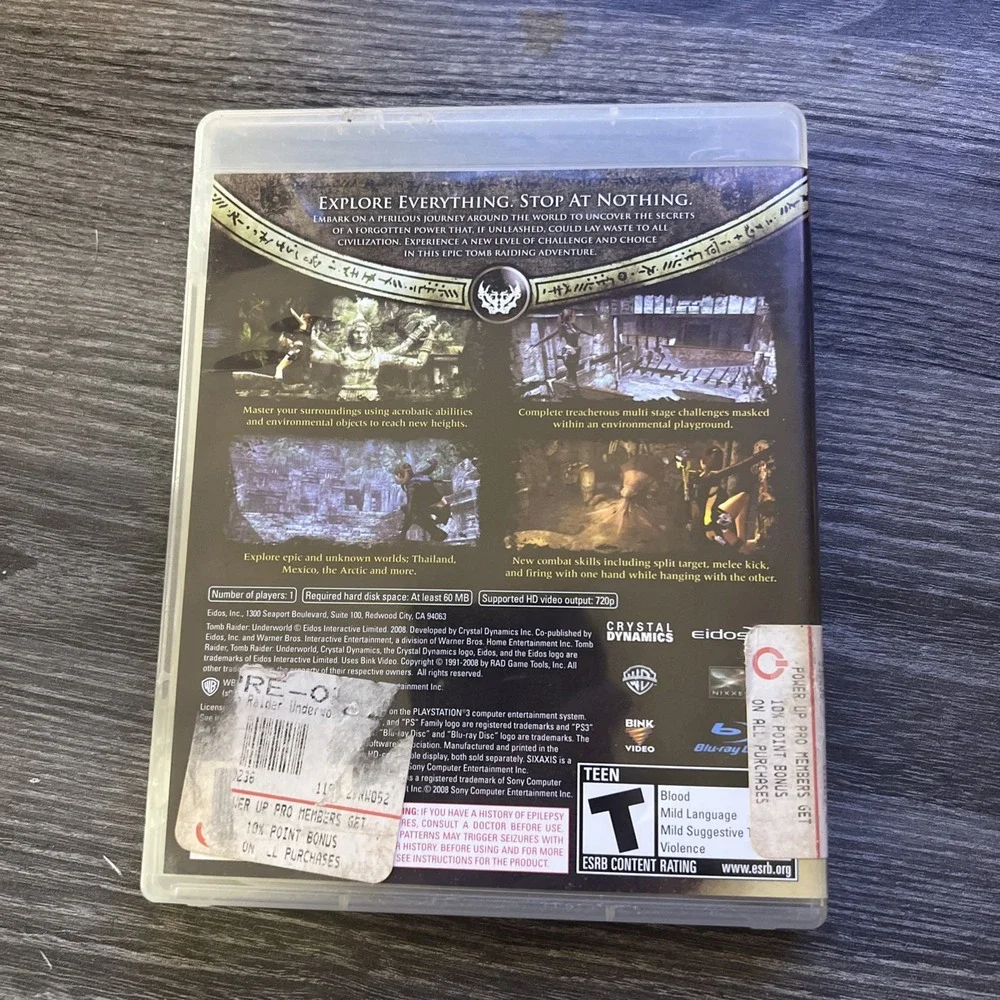 Tomb Raider: Underworld (Sony PlayStation 3, 2008) PS3 CIB Complete w Manual